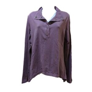 Merrell Select Performix Shirt Women's Purple Long Sleeve Button Pullover Large